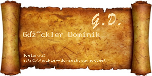 Göckler Dominik névjegykártya