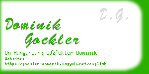dominik gockler business card
